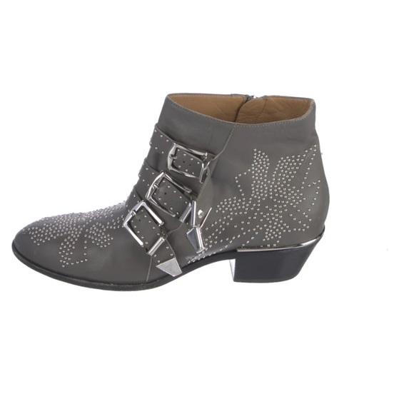 Chloe Shoes - Chloe Susannah Ankle boots in Silver Gray